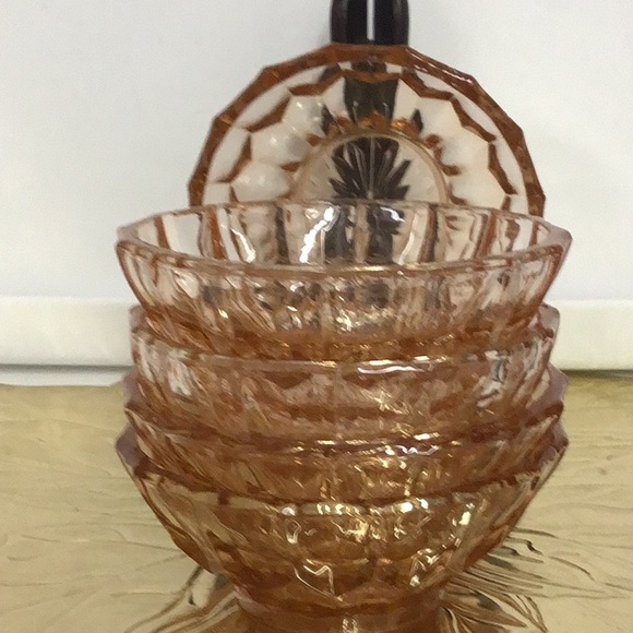 VINTAGE 1960s SALAD BOWL WITH 5 SALAD PLATES - Picture 6 of 7